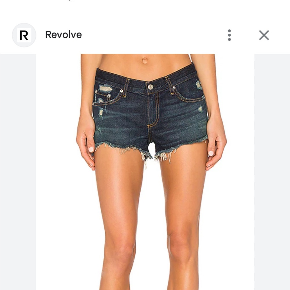rag & bone Dark Blue Jean Shorts